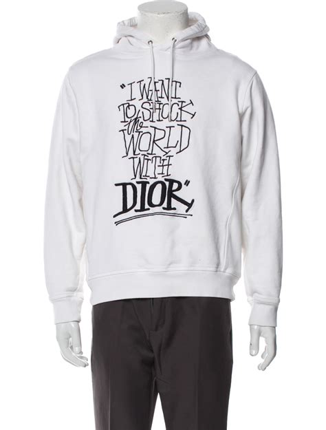 dior stussy crewneck|DIOR x Shawn Stussy 2020 'Shock The World' Hoodie .